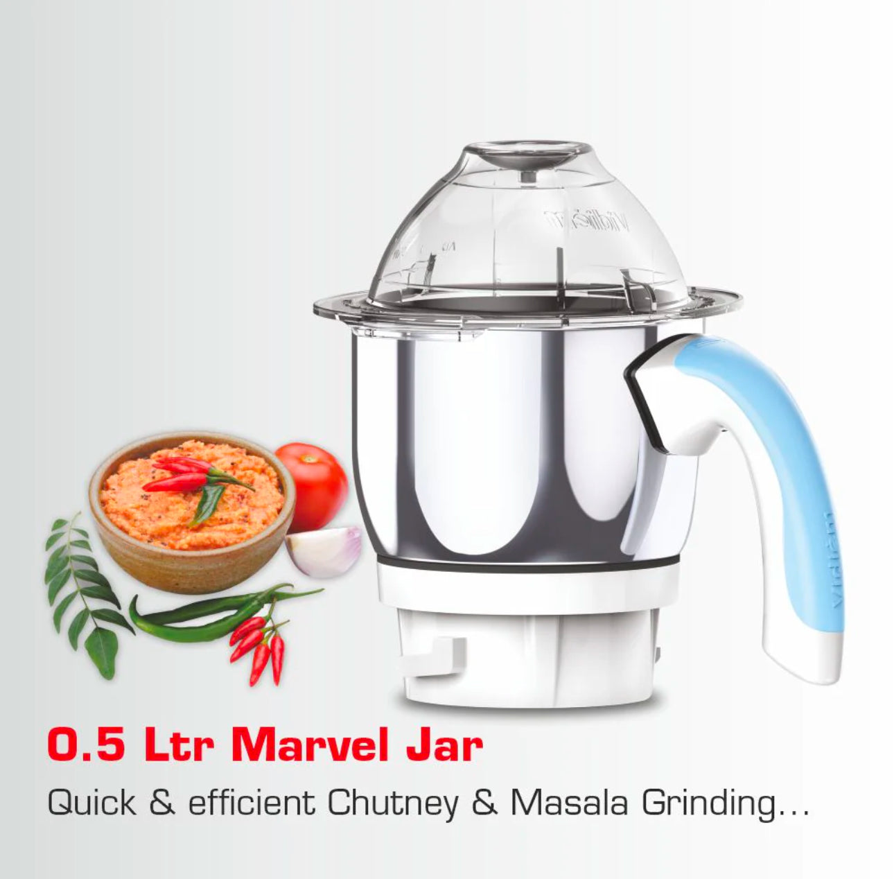 Vidiem Super Blue 750 Watts Mixer Grinder with Juicer Jar and UL Certified Motor-110 Volts