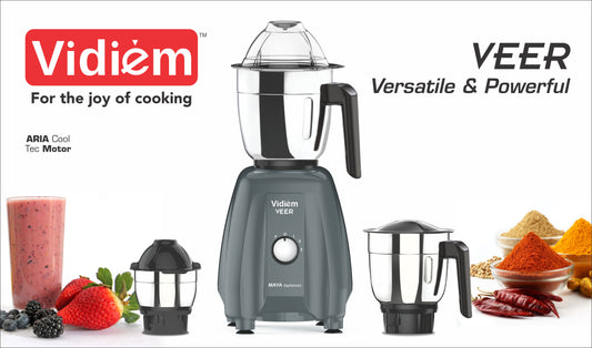 VIDIEM VEER 550 Watts MIXER GRINDER with UL Certified motor -110 VOLTS