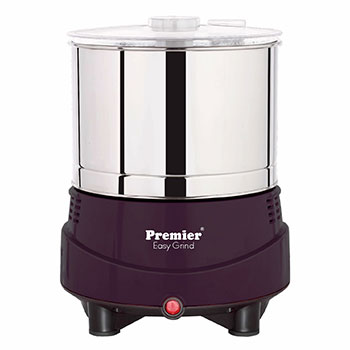 Premier Lifestyle Tilting Wet Grinder with Atta Kneader and Coconut Scrapper - 2 Liters - 110V/60 Hz - USA and Canada