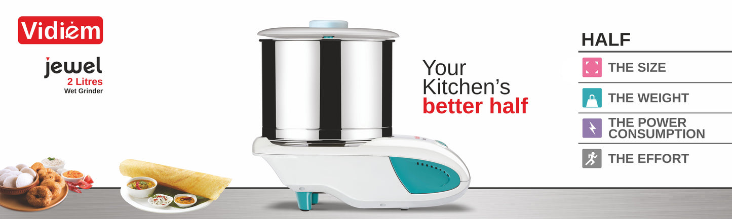 JEWEL ST TABLE TOP WET GRINDER- 2 Liters,110 volts