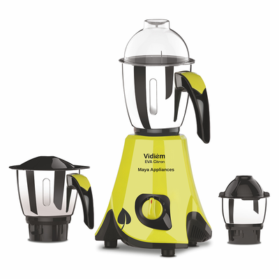 Vidiem Eva Citron 550 Watts Mixer Grinder - 110V with 3 Jars