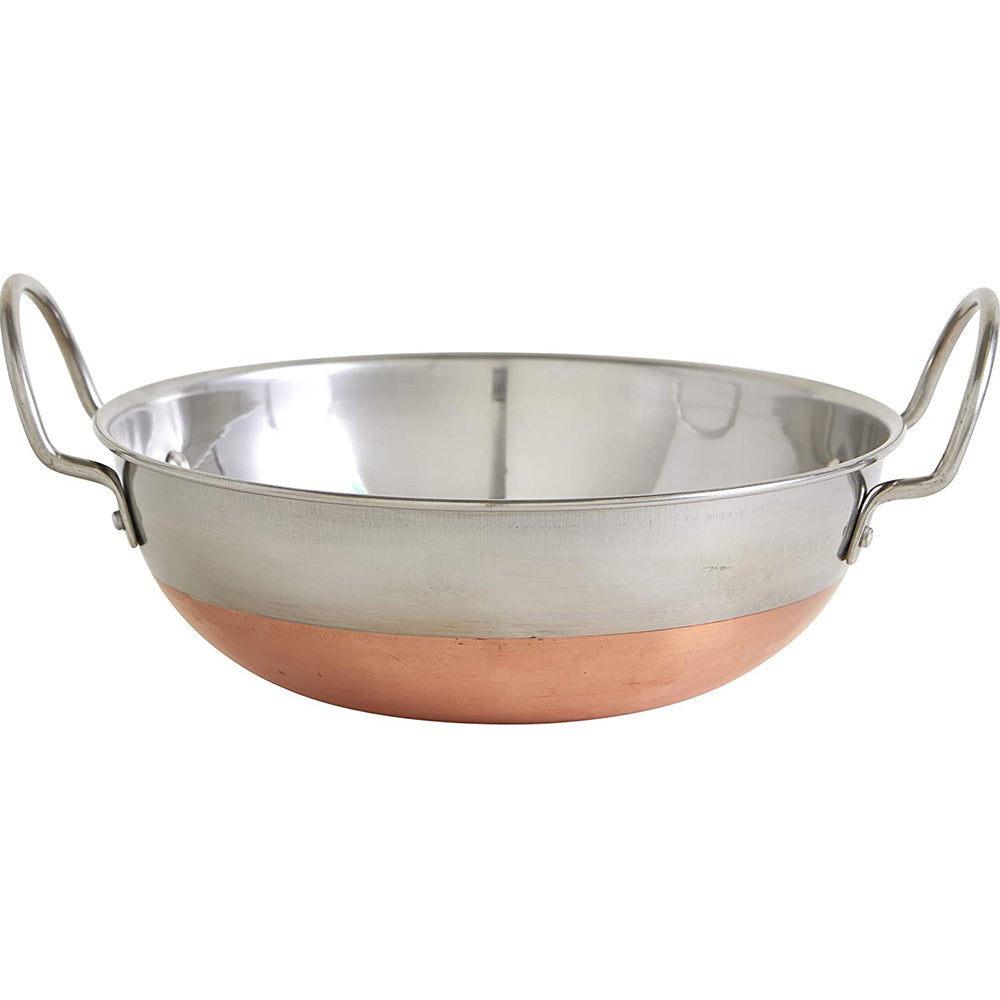 Stainless Steel Copper bottom Kadai 2 sizes -Set of 2 - Diamond