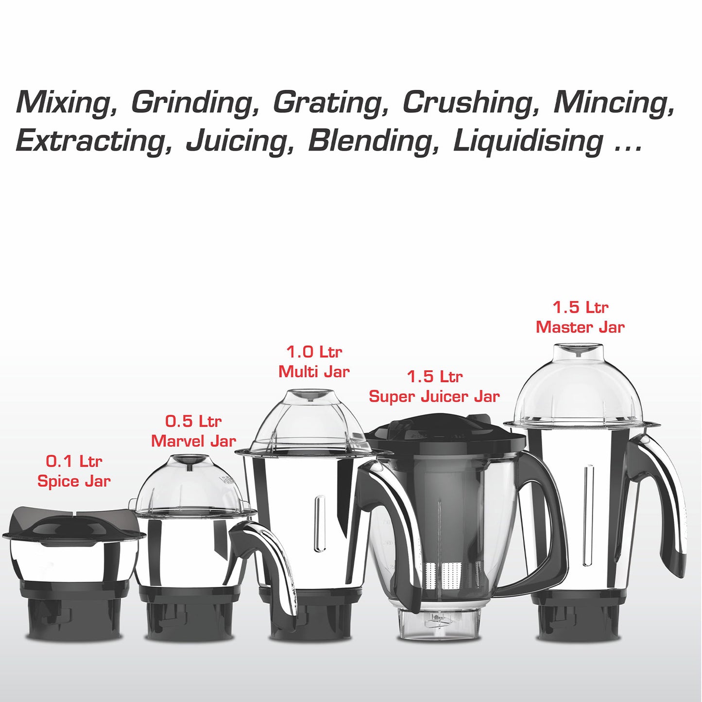 Vidiem Vstar Premium 750 Watts Mixer Grinder – 110V with 5 Jars